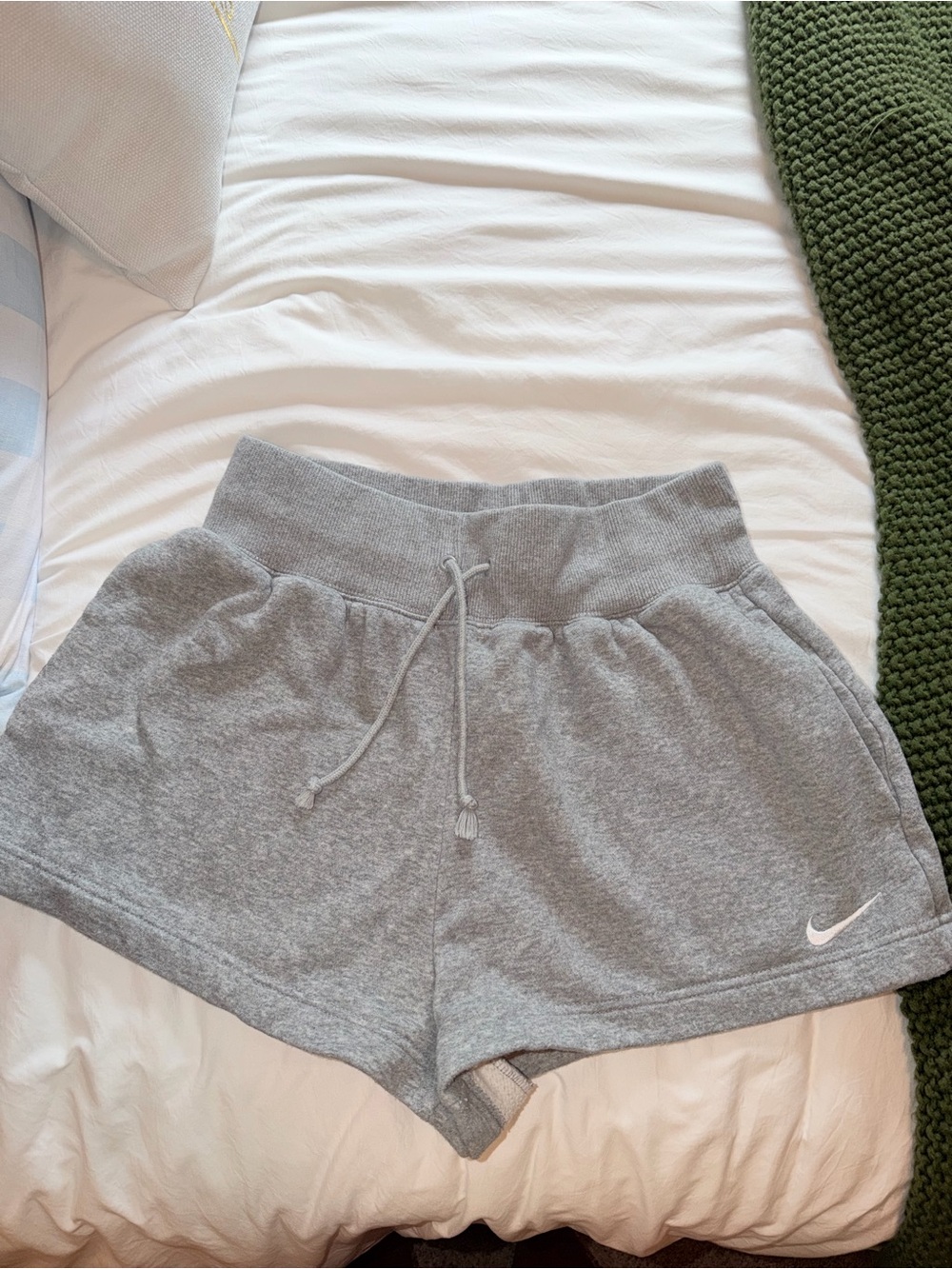 Nike Women's Light Gray Athletic Fleece Shorts
